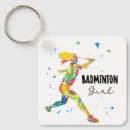 Search for badminton player keychains Shuttlecock
