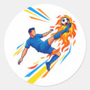 Recherche de coup pied autocollants Joueur de football