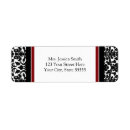 Search for black damask return address labels Girly