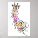 Recherche de girafe colorée posters Pour elle