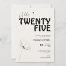Search for twenty five birthday invitations Modern