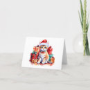 Search for orange cat christmas cards Santa