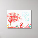 Search for heart tree canvas prints Red