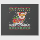 Search for corgi christmas wrapping paper Funny