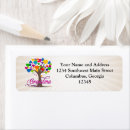 Search for family tree return address labels Colourful