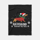 Search for dachshund christmas blankets Wiener dog