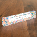 Recherche de floral name plates Motif