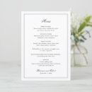 Search for black and white wedding menus Modern