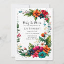 Search for flower borders baby shower invitations Baby in bloom