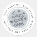 Search for love address stickers Heart