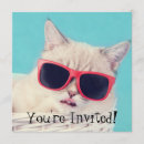 Recherche de dessin de chat invitations Fête d'anniversaire
