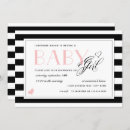 Recherche de rose noir baby shower invitations Rayures