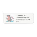 Search for hippopotamus return address labels Cartoon