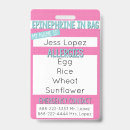 Search for food allergy badges Alert