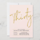 Search for pink and gold 30th birthday invitations Thirty