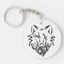 Search for black wolf keychains Black and white