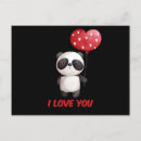 Recherche de love panda cartes postales Kawaii