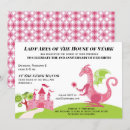 Search for princess and dragon party invitations Medieval