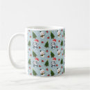 Search for snowman pattern mugs Red and green