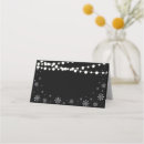Search for string lights place cards Black