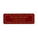 Search for burgundy and gold return address labels Traditional
