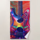 Search for guitar beach towels Colourful