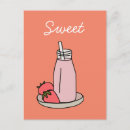 Recherche de milkshake cartes postales Rétro