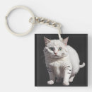 Search for white cats keychains Feline