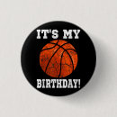 Search for basketball birthday buttons Retro
