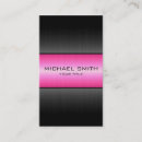 Search for pink shiny metallic business cards Stainless