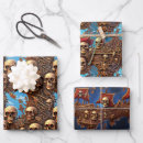 Recherche de bateau pirate papier cadeau Crâne