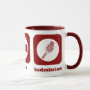 Search for funny badminton mugs Racket