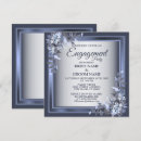 Search for blue and silver engagement party invitations Floral