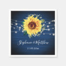 Search for sunflower wedding napkins String lights