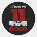 Search for 11 years old stickers Birthday
