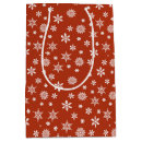 Search for red and white snowflakes gift bags Elegant