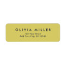 Search for blue and yellow return address labels Minimalist