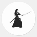 Search for female warrior stickers Samurai