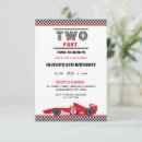 Search for two fast two curious birthday invitations Race on over