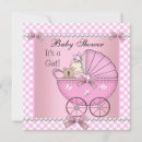 Search for pram baby girl shower invitations It's a girl