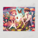Search for love romantic postcards Whimsical