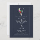 Recherche de monogramme v invitations Minimaliste