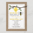 Search for bee gender reveal invitations Rustic