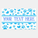 Search for paws rectangle stickers Pet