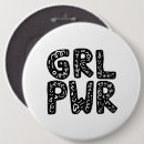 Search for girl power buttons Black and white