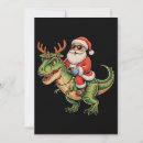 Search for dinosaur christmas cards Santa