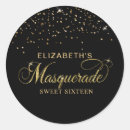 Search for elegant masquerade party stickers Sweet 16