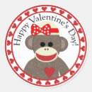 Search for monkey valentine stickers Happy