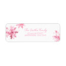 Search for winter onederland return address labels Pink