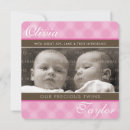 Recherche de twins birth announcement cards Nouveau
